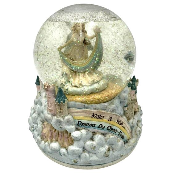 Pastel Fairy Castle Rainbow Visions Snow Globe Once Upon a Dream Marjorie Sarnat - Picture 1 of 7
